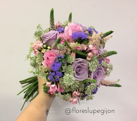 Ramo de novia tonos lilas