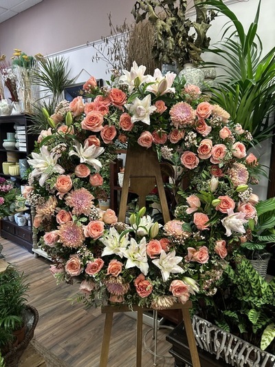 Corona grande con rosas