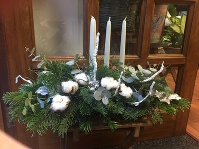 Centro de mesa blanco